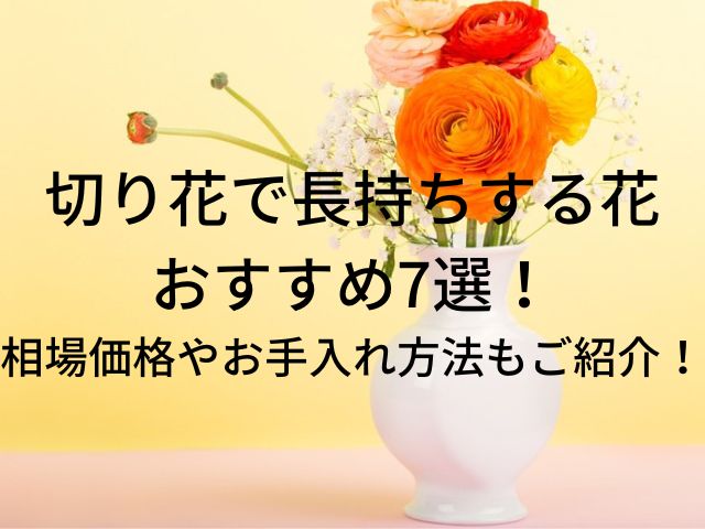 切り花で長持ちする花おすすめ7選 相場価格やお手入れ方法もご紹介 Noccoのブログ