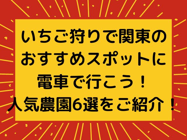 いちご狩りで関東のおすすめスポットに電車で行こう 人気農園6選をご紹介 Noccoのブログ